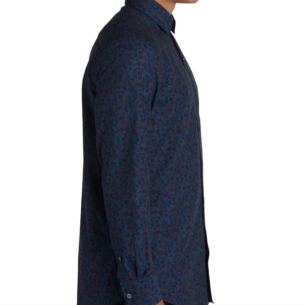 Bugatchi Floral Woven Long-Sleeve Shirt - Picture 3 of 10